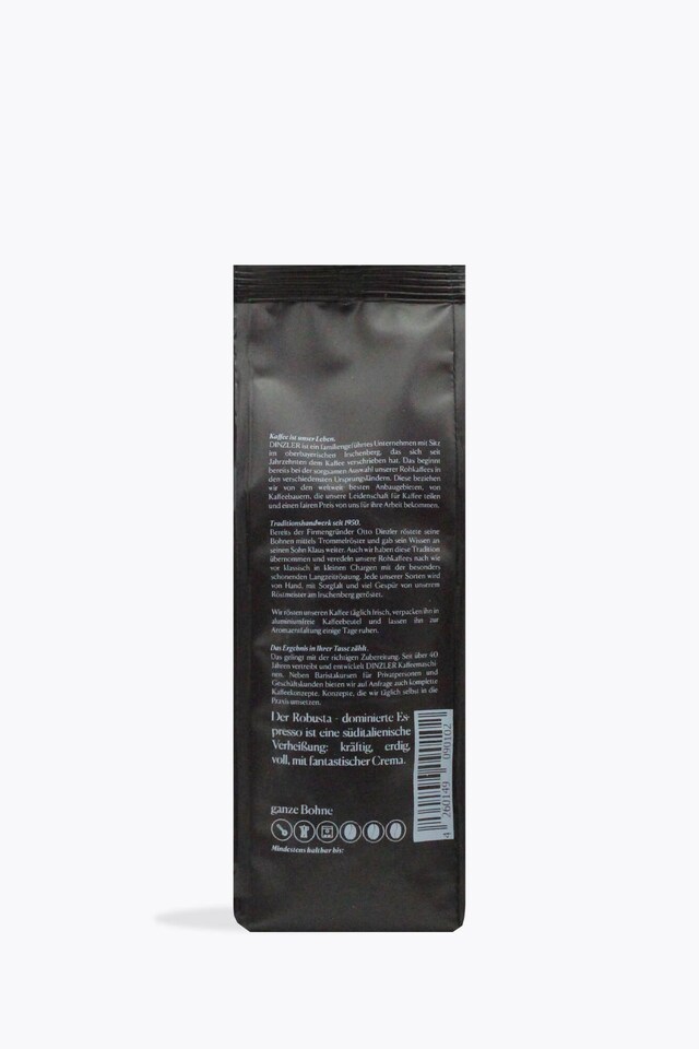 Dinzler Espresso Roma 250g parte trasera