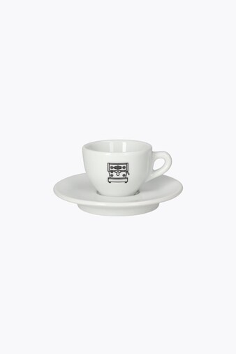 La Marzocco Linea espresso cup black with saucer