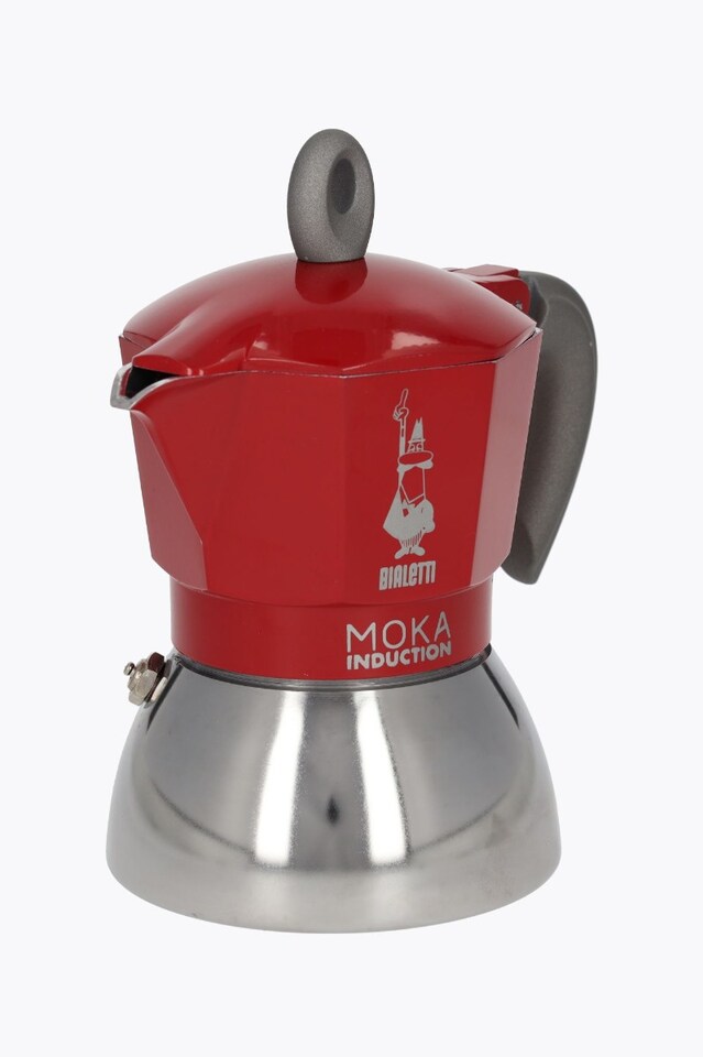 Bialetti Cafetera espresso New Moka Induction 4 Tassen Rojo
