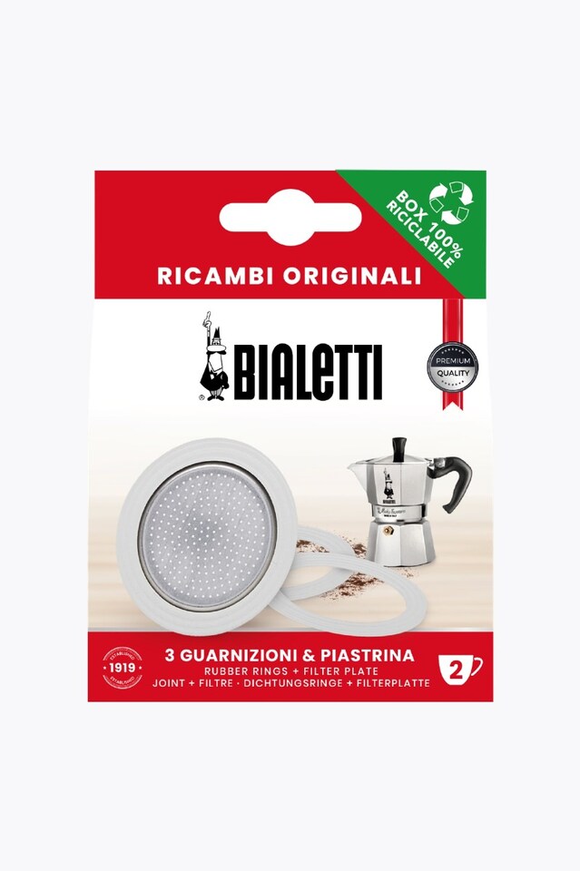 Bialetti 3 juntas + 1 filtro para 2 tazas