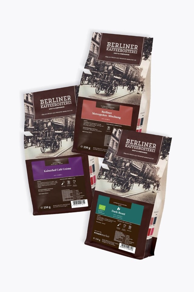 Berliner Kaffeerösterei Set de degustación exclusivo 750g