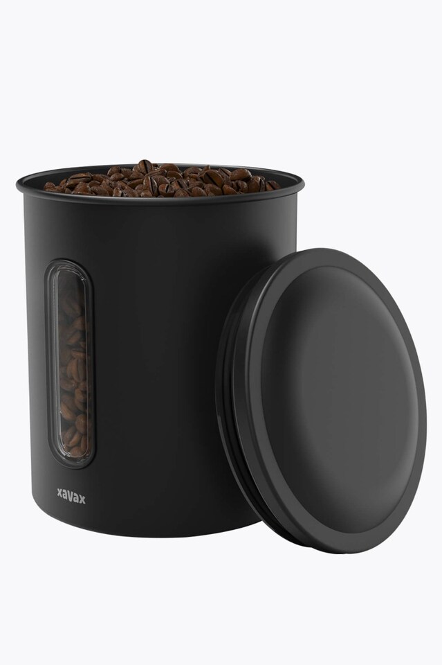 Xavax Coffee Canister 500g, Black open