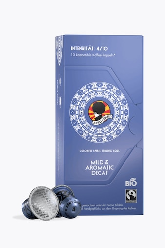 Afro Coffee Mild & Aromatic Decaf Organic 10 Capsules Nespresso® Compatible