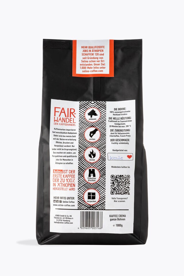 Solino Caffe Crema whole beans 1kg