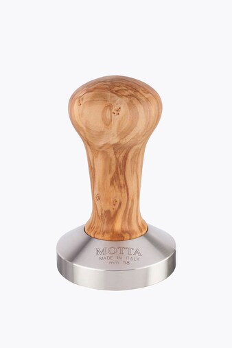 Motta Tamper Curved Olive Wood 58mm