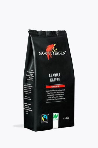 Mount Hagen Arabica Café orgánico molido 500g