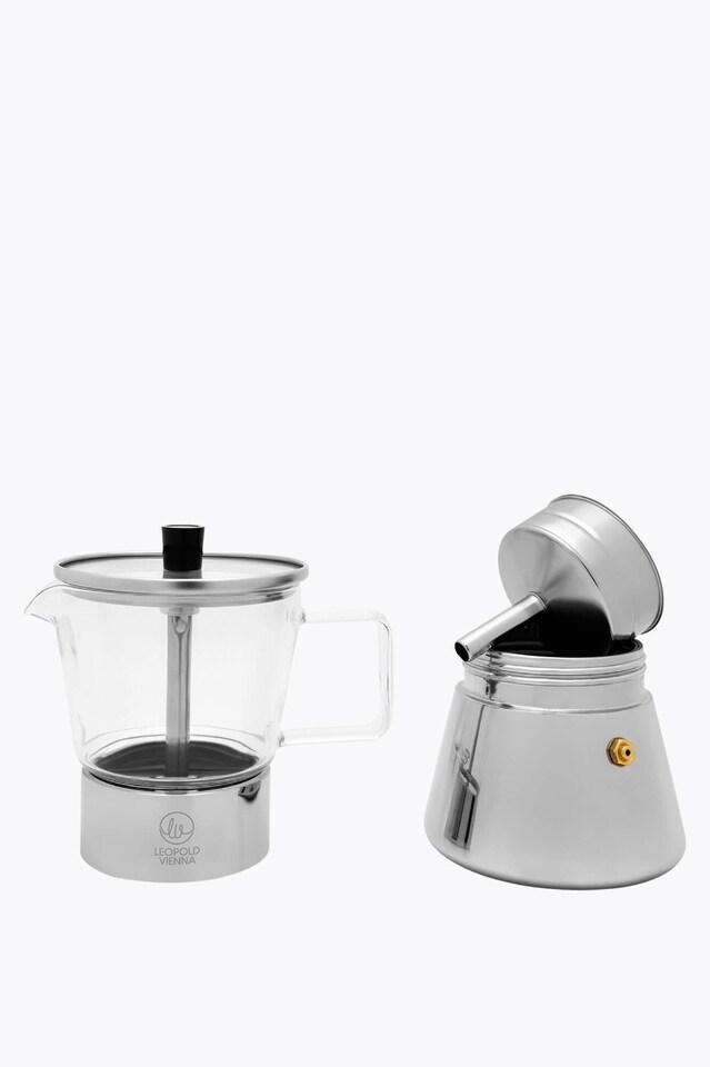 Leopold Vienna Espresso Maker Otto 4 Cups, Stainless Steel