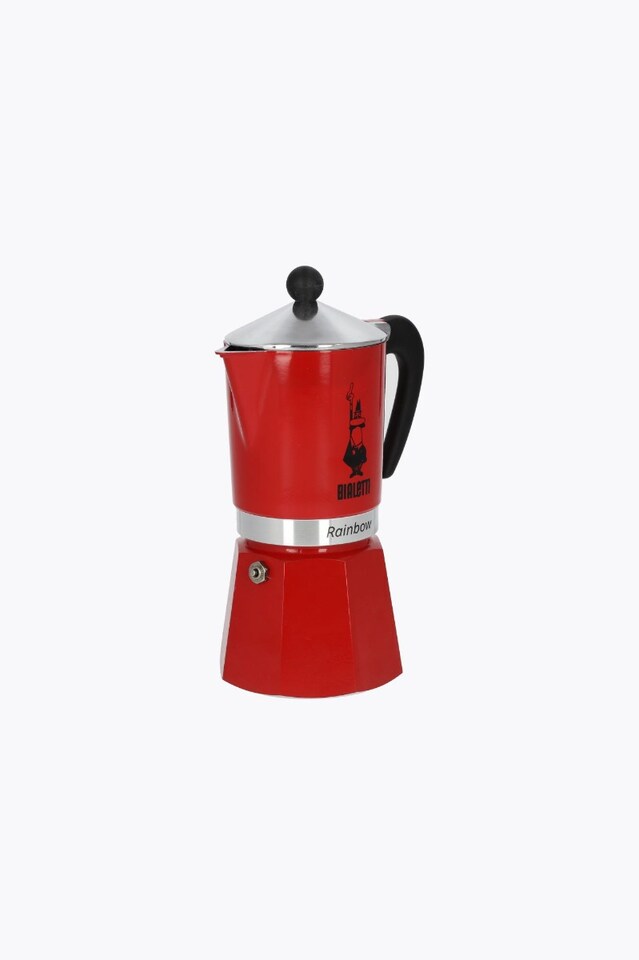 Bialetti Rainbow Espresso Maker Red 6 Cups