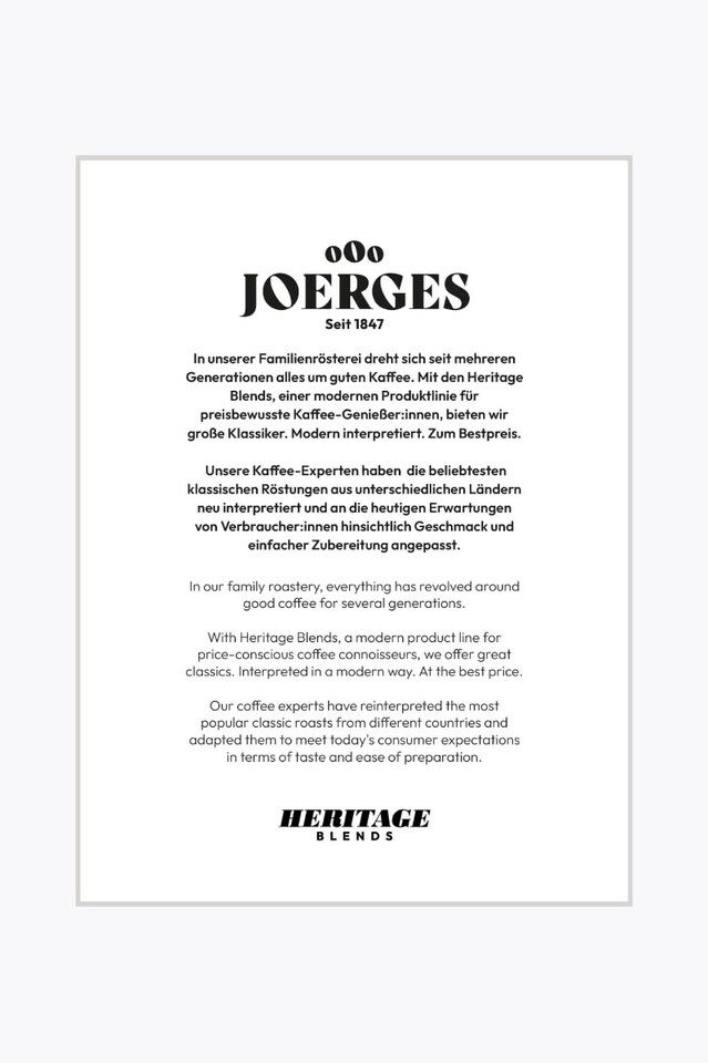 Joerges Heritage Espresso 1kg