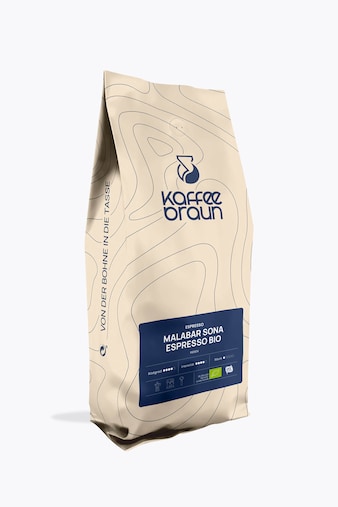 Kaffee Braun Espresso Malabar Sona Organic 1kg