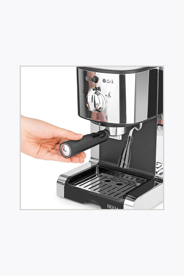 BEEM Portafilter-Maschine Espresso Perfect Ultimate 20bar Chromee-Style 1470W Silver