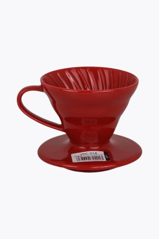 Hario V60 Dripper 01 Ceramic Coffee Filter (Hand Filter) red
