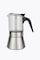 Milu juego de cafetera italiana de acero inoxidable y vidrio para inducción (5 piezas) 4 tazas