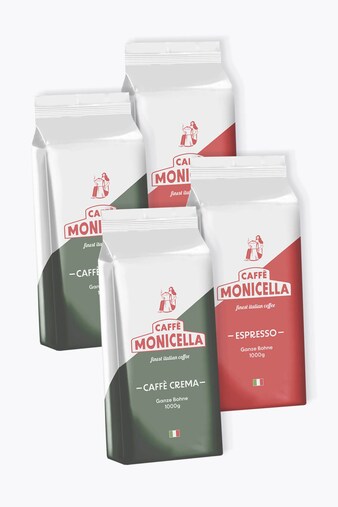 Caffè Monicella Set de cafeteras superautomáticas 2x2kg