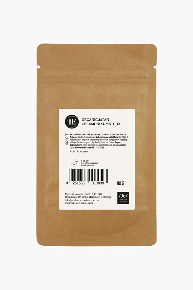 Teahouse Exclusives Organic Japan Ceremonial Matcha 80g