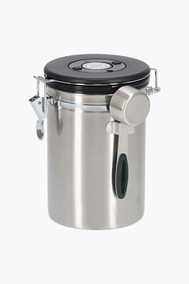 Zeller Coffee Canister with Spoon 1700ml Stainless Steel/Plastic
