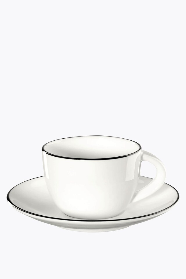 ASA Selection espresso cup with saucer ligne noire
