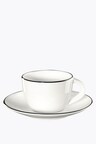 ASA Selection espresso cup with saucer ligne noire