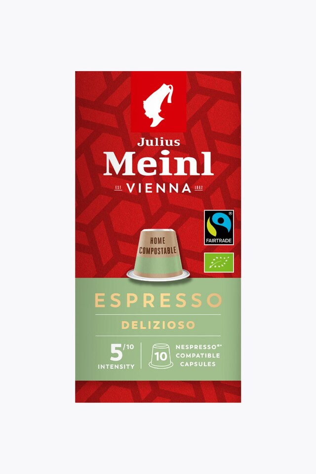Julius Meinl Inspresso Espresso Organic Fairtrade 10 Capsules Nespresso® Compatible
