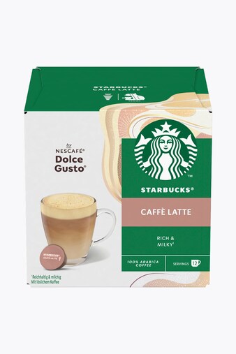 STARBUCKS® by NESCAFÉ® Dolce Gusto® Caffè Latte 12 Capsules Compatible with Dolce Gusto®