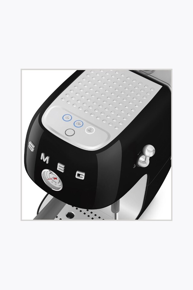 Smeg Espresso Machine 50's Style with Cold Brew Function, Black