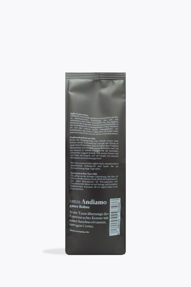 Dinzler Espresso Andiamo 250g back