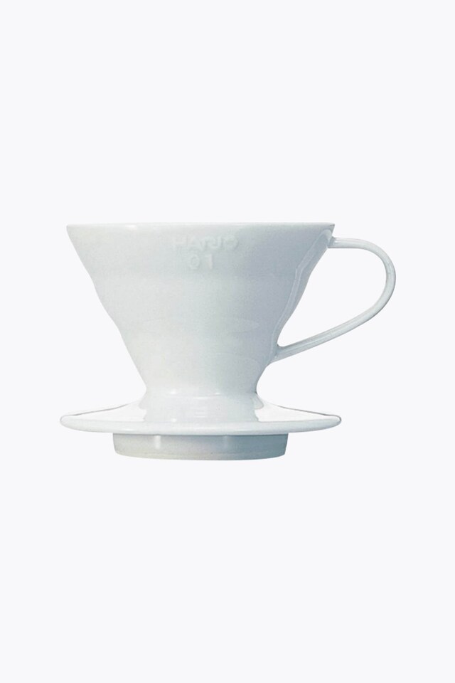 Hario V60 Dripper 01 filtro de café de cerámica (filtro manual) blanco