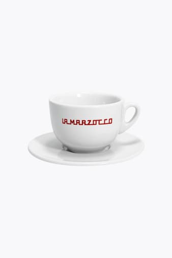 La Marzocco linea cappuccino cup red with saucer