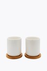 Set de 2 tazas de té Bredemeijer Umea blanco