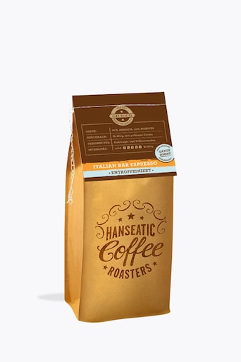 Hanseatic Coffee Roasters Italian Bar Espresso Decaf 250g