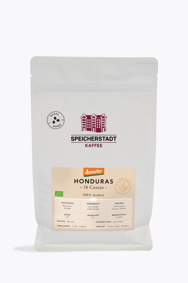 Speicherstadt Honduras 18 Conejo Café orgánico Demeter 500g