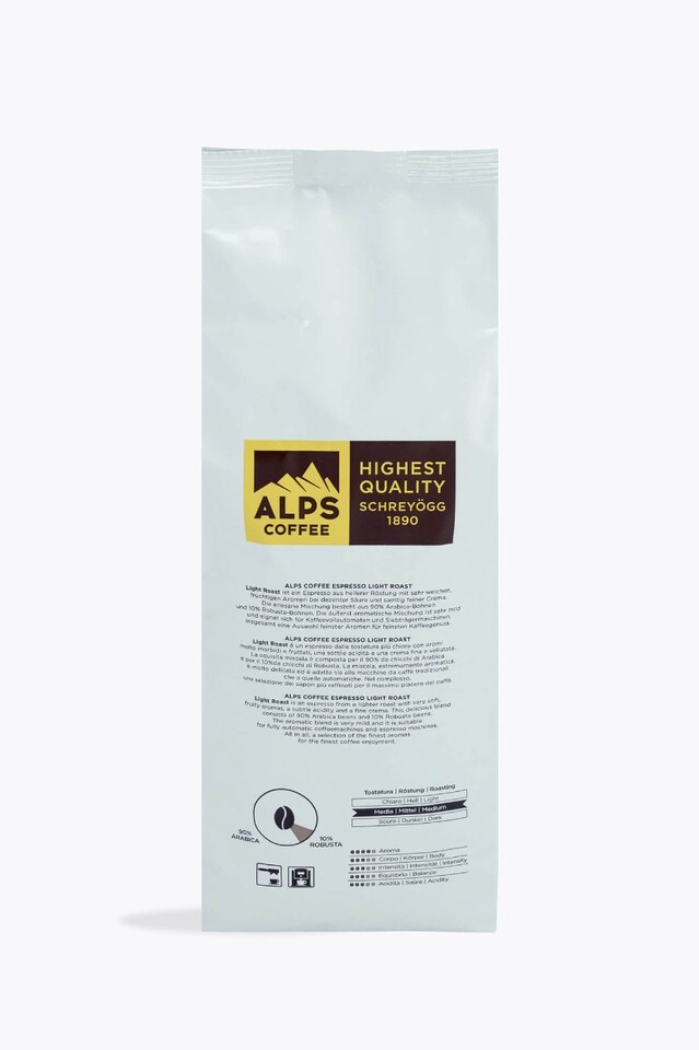 Alps Coffee Light Roast 1kg + Gratis Glas Taza de espresso