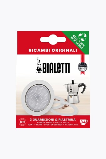 Bialetti 3 juntas + 1 filtro 3-4 tazas