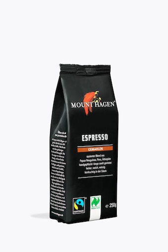 Mount Hagen Espresso Organic 250g Ground