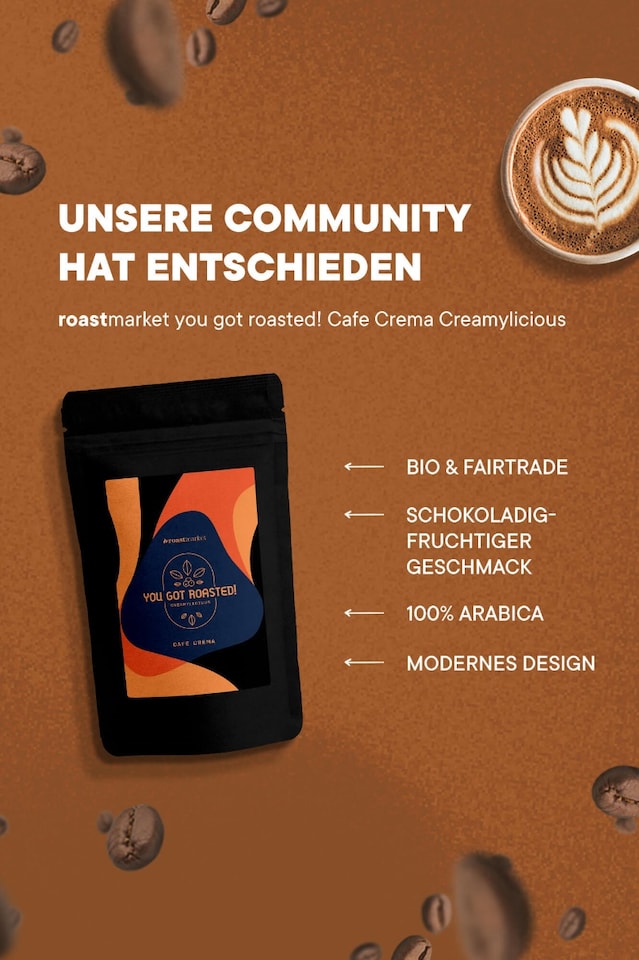 roastmarket you got roasted! Cafe Crema Creamylicious Bio 250g