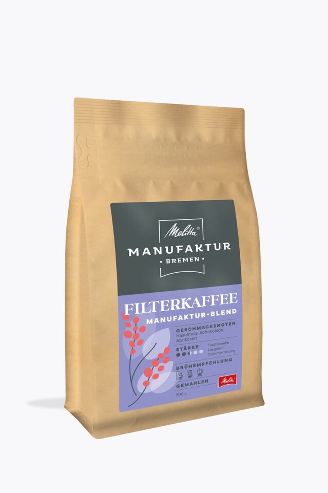 Melitta® Manufaktur Bremen Filter Coffee Farm- & Regionen-Coffee ground 500g