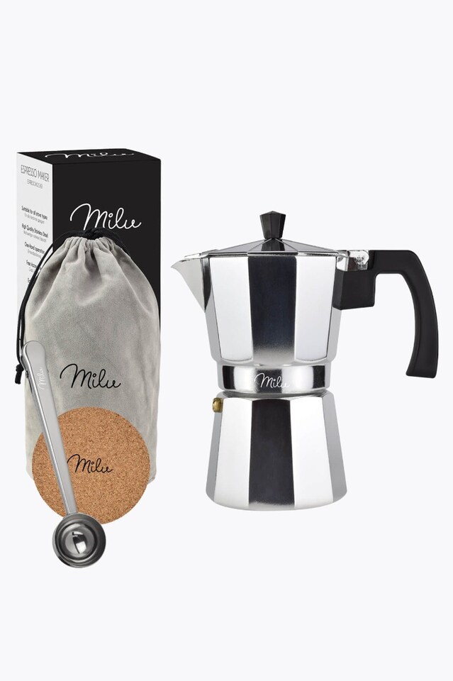 Milu Aluminium Espresso Maker-Set (5-tlg.) 3 Cups