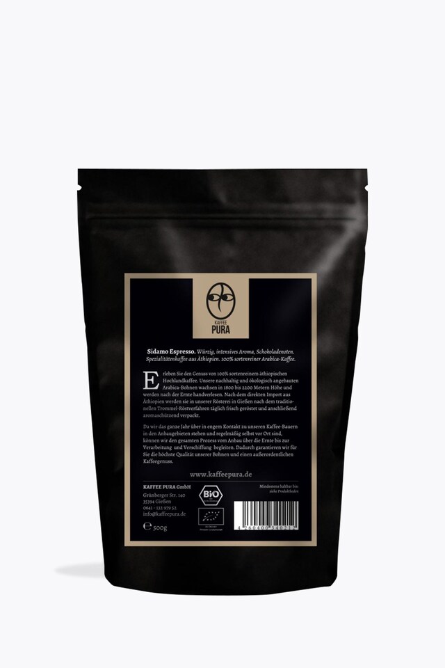 Coffee Pura Sidamo Espresso Bio 250g