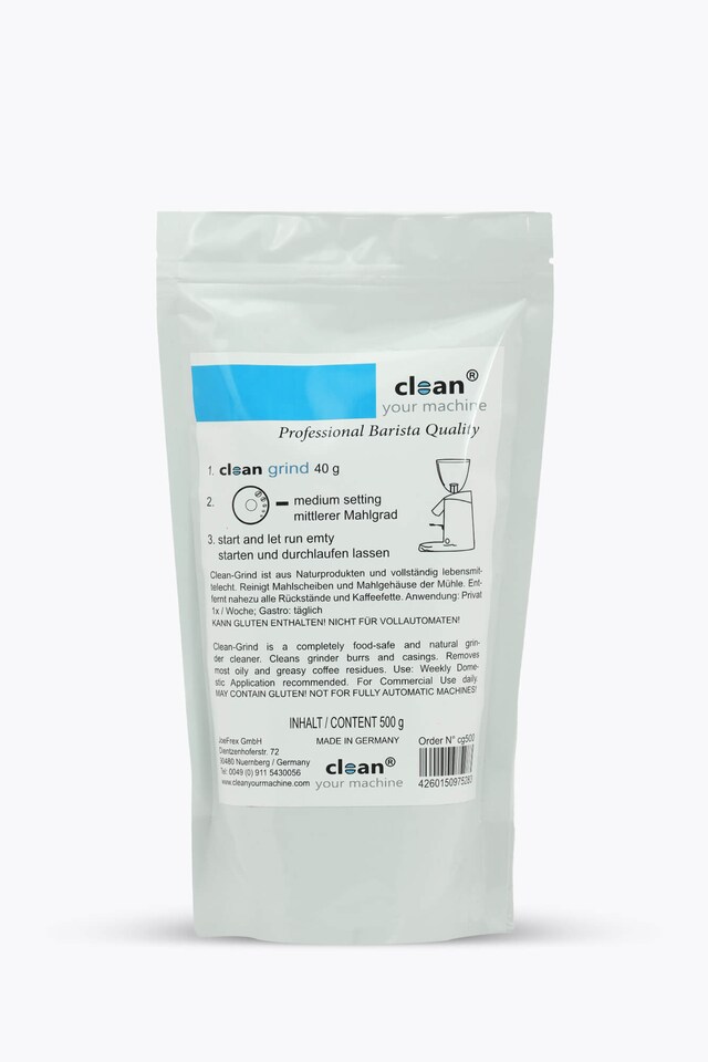 JoeFrex limpiador de molinillo Clean Grind 500g vista frontal