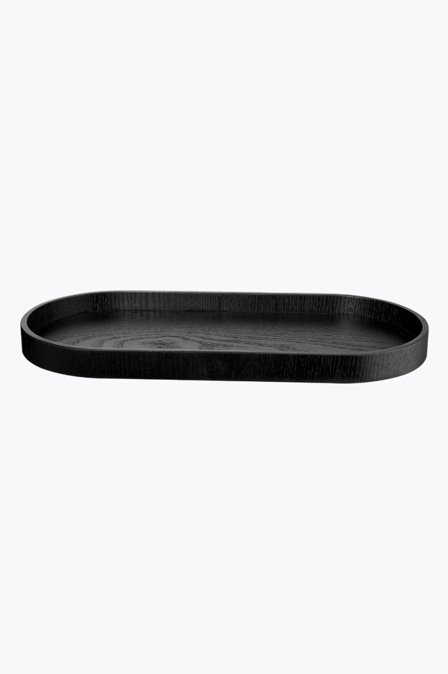 ASA Selection Wood oval wooden tray black