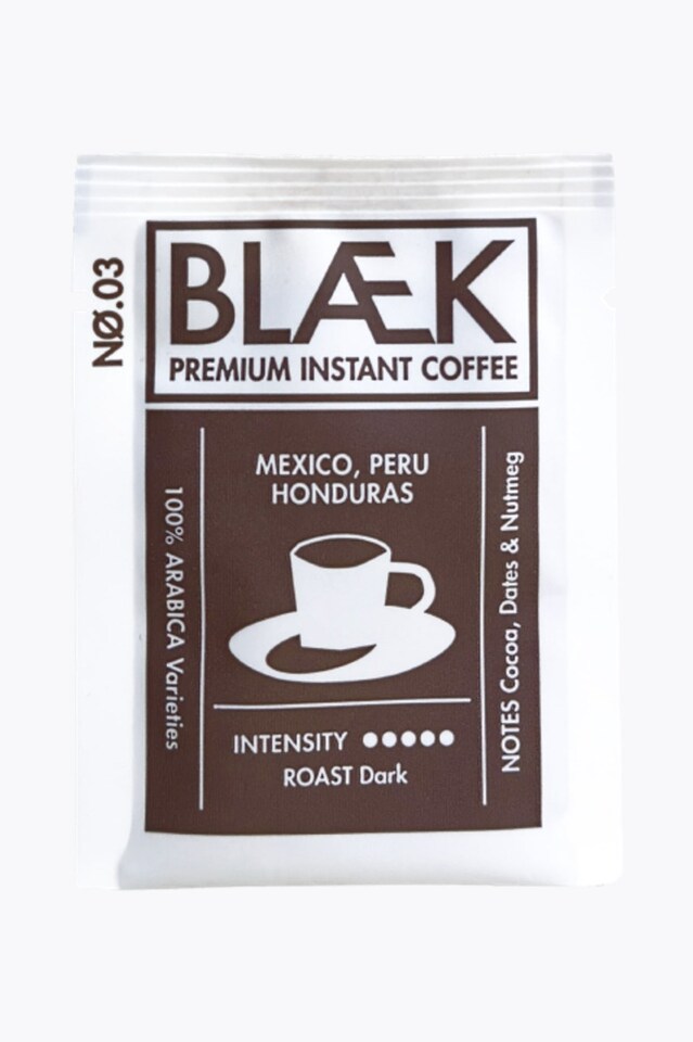 BLÆK Café instantáneo orgánico No. 3 Dark Blend 21g