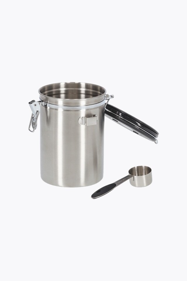Coffee Canister mit Löffel, Stainless Steel / Kunststoff, 1700ml