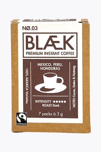 BLÆK Café instantáneo orgánico No. 3 Dark Blend 21g
