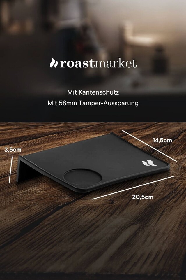 roastmarket Tamper Mat mit Kantenschutz