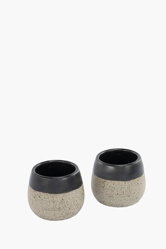 ECM Espresso Cups Stoneware Clay 2 Pieces