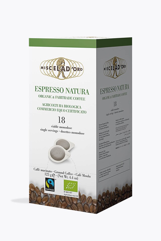 Miscela D'Oro Espresso Natura Organic 18 E.S.E. Pods