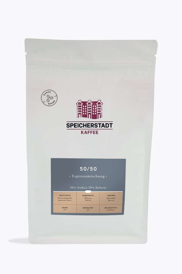 Speicherstadt 50/50 mezcla de espresso 1kg